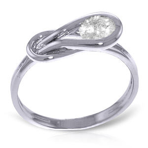 14K. SOLID GOLD RING WITH 0.50 CT. NATURAL DIAMOND (White Gold)